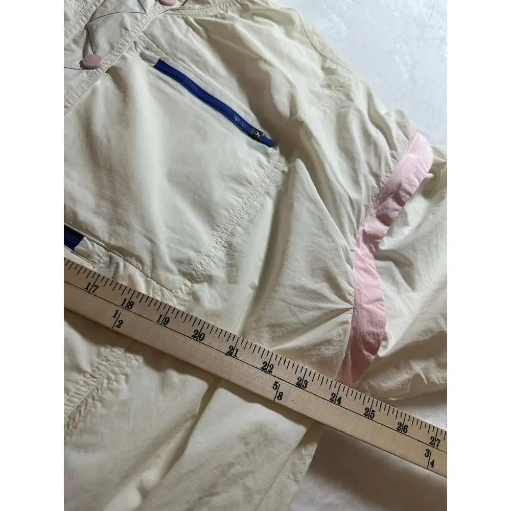 Free People Movement Track In Action Jacket Vest Ivory Combo Size XL Windbreaker